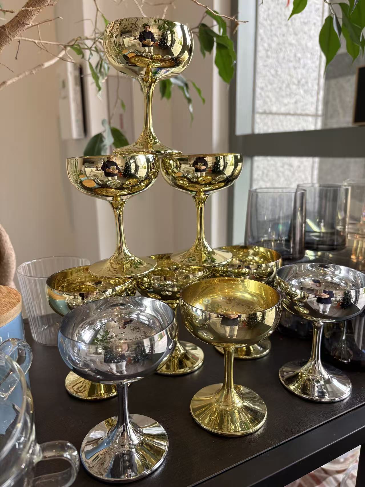 シャンパングラス ゴールド